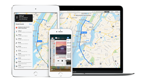 Apple Maps on iOS and macOS